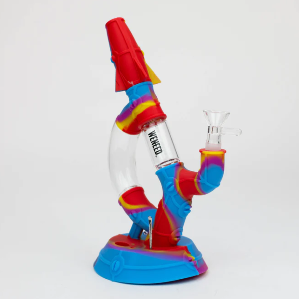 silicone water pipe bong red blue yellow we need brand science microscope theme 