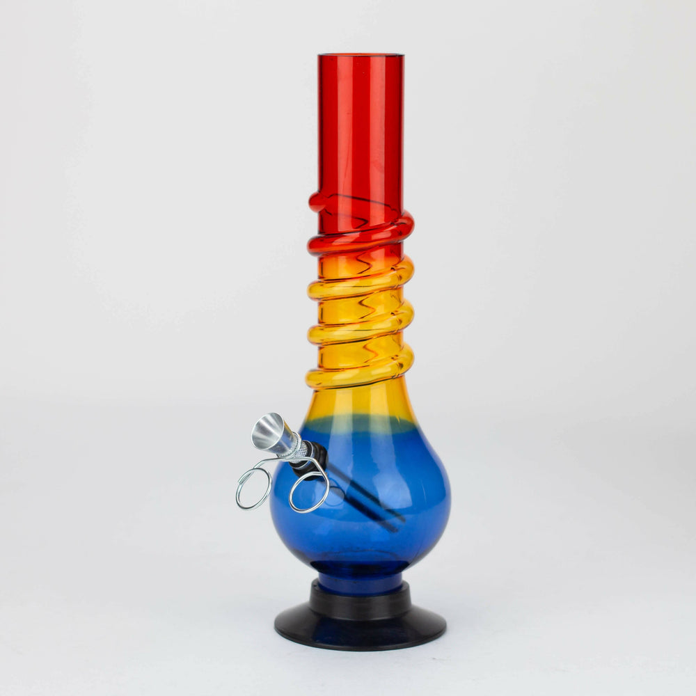 10 Acrylic Bong (MA05) red blue and yellow