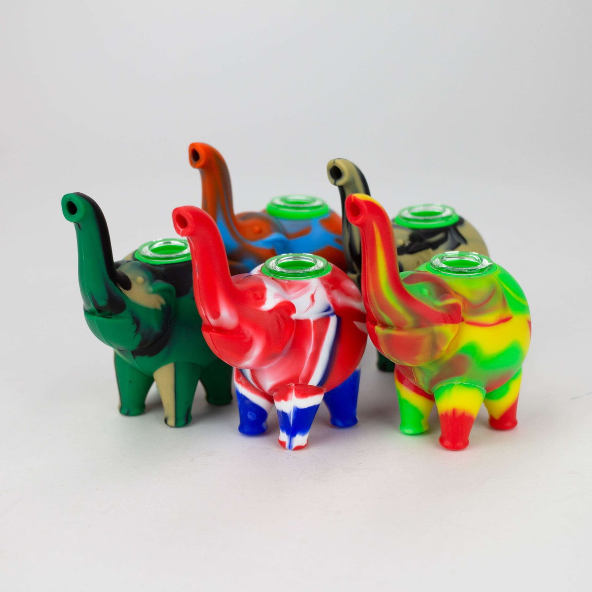 4.5 Elephant Silicone Hand Pipe (Assorted)
