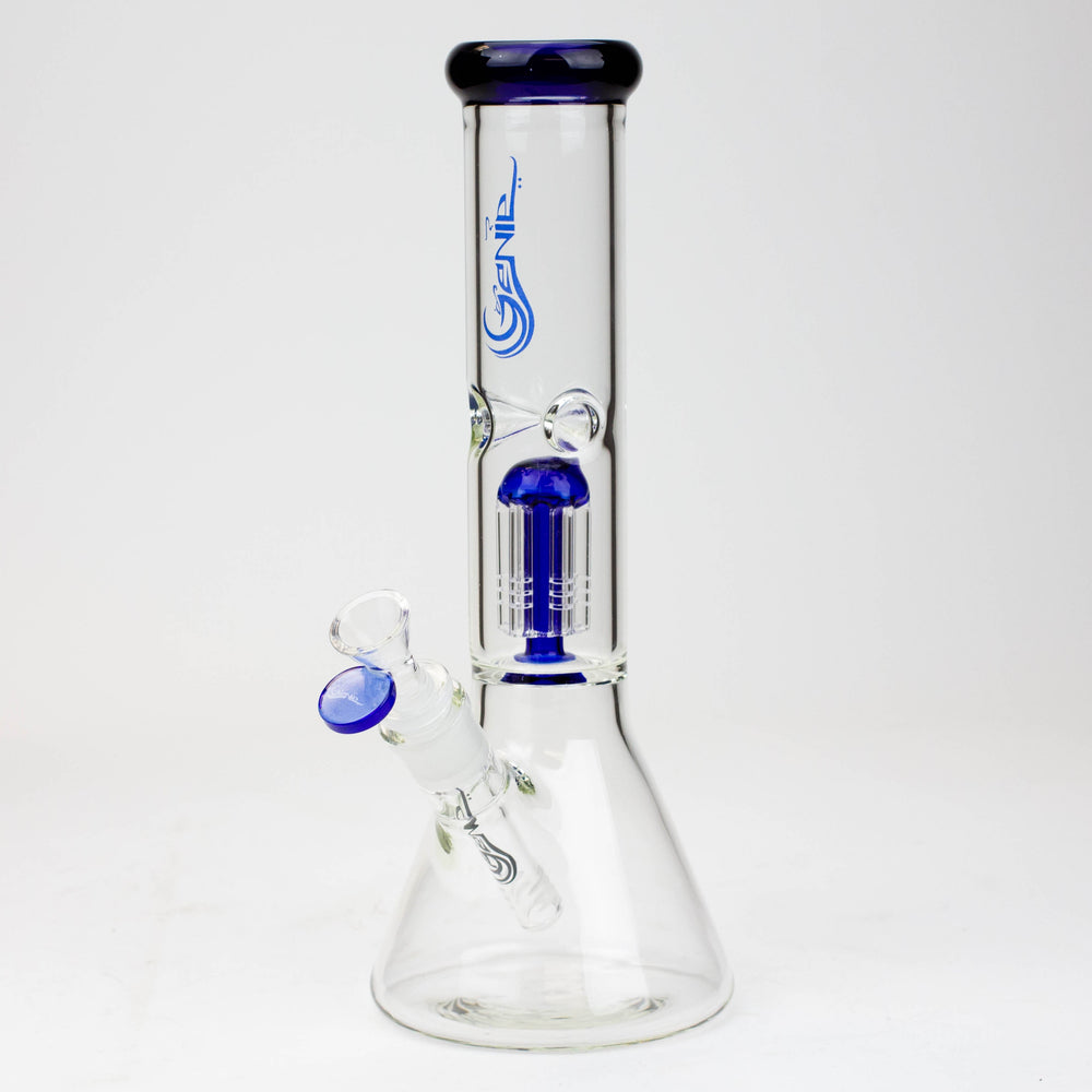 Genie 12 Tree Arm Accented Beaker glass bong waterpipe blue