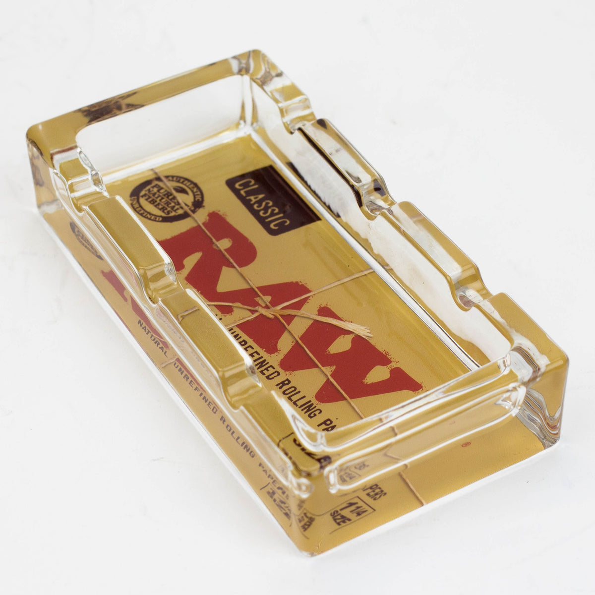 RAW classic authentic Rolling papers glass ash tray 