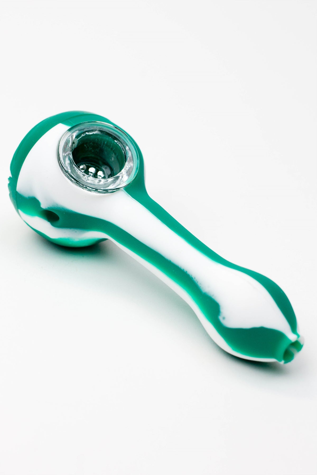 EYE Silicone Hand spoon Pipes smoking accessory with a glass bowl
