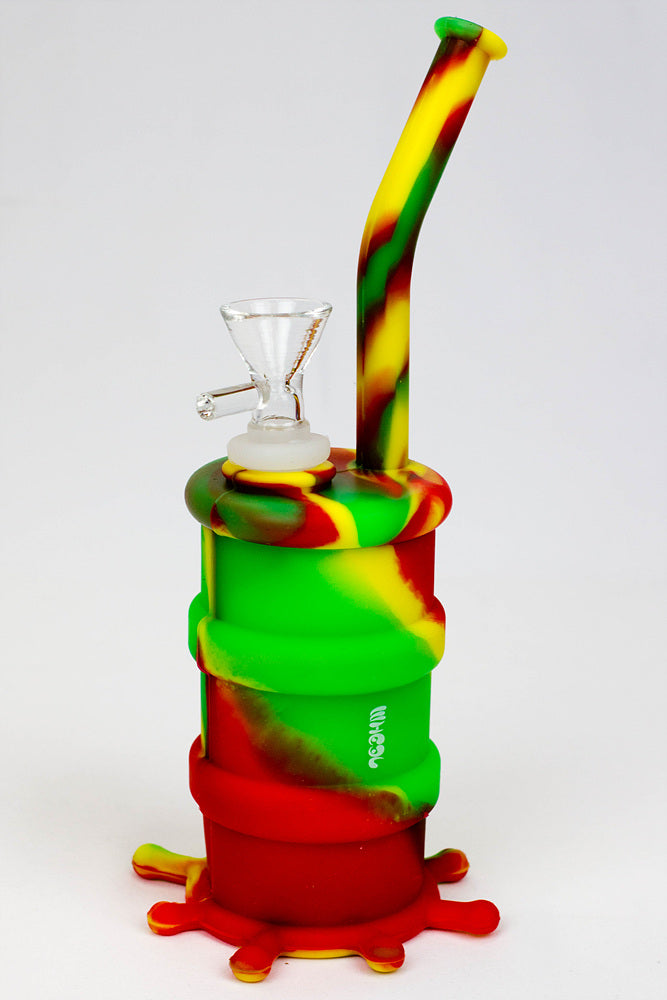 8 Inch Silicone Detachable Bubbler green and red