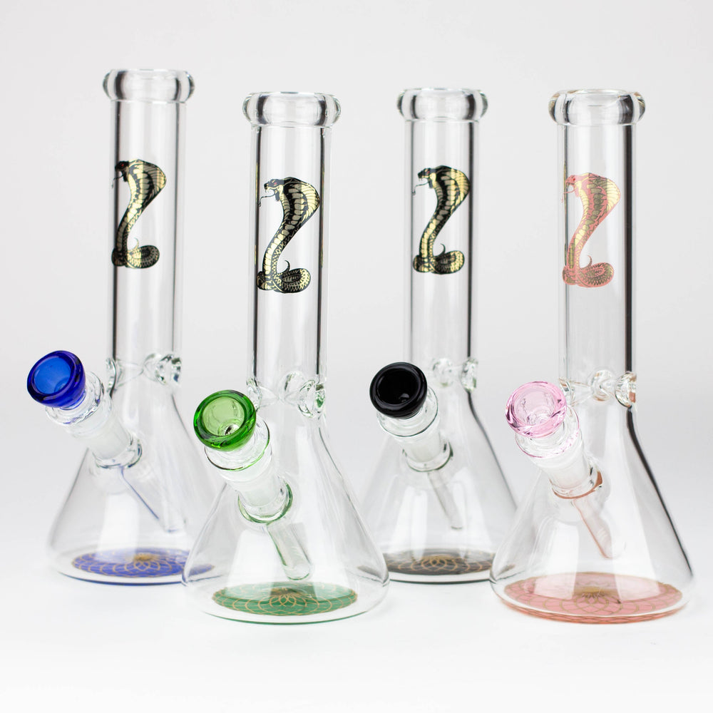 9.5 inch gold cobra beaker bong view of all available styles