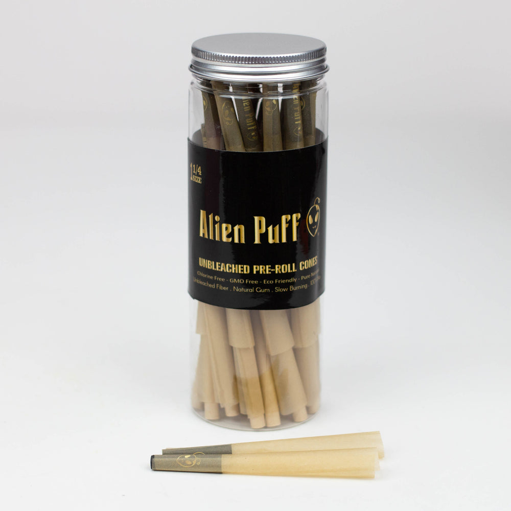 Alien Puff 1" 1/4 100% Natural Organic Pre-Rolled Cones (50 Pack)