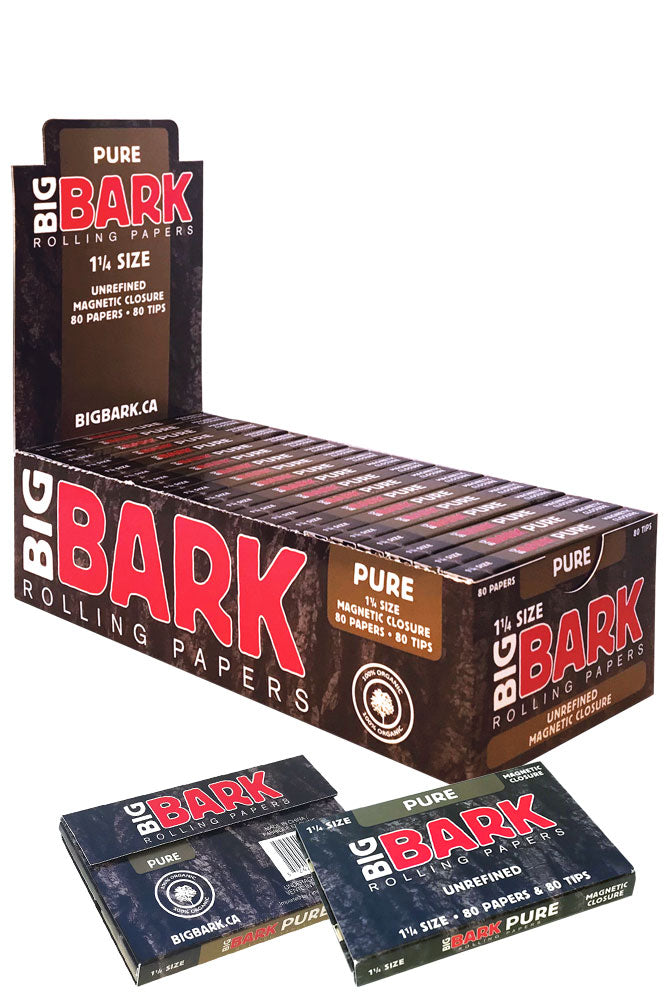 BIG BARK 1 14 Organic Pure Unrefined Rolling Papers (Full Box)